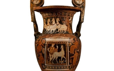 Monumental Apulian Red-Figure Volute Krater Attributed to the Licurgus Painter