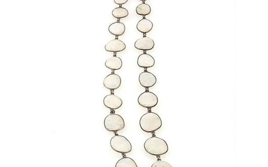 Moonstone, Sterling Silver Necklace.