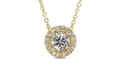 Necklace Yellow gold Diamond (Natural) - Diamond