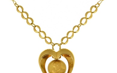 Necklace with pendant made of 18 kt. yellow gold with...