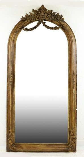New Item, French Style Arch Top Gilt Framed Mirror #2