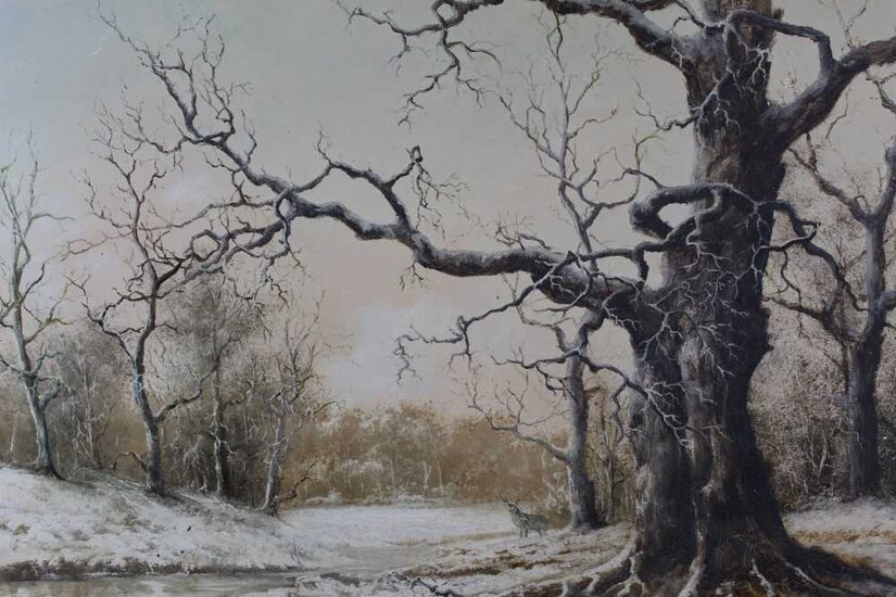 Nils Hans Christianson oil on canvas - Epping Forest