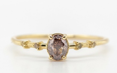 No Reserve Price - 0.45 tcw - 14 kt. Yellow gold - Ring Diamond