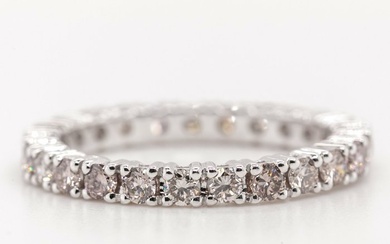No Reserve Price - 0.92 tcw - 14 kt. White gold - Ring Diamond
