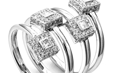 No Reserve Price - 1.17 tcw VS - SI1 Diamond Ring - Diamond - 18kt gold - White gold - Ring