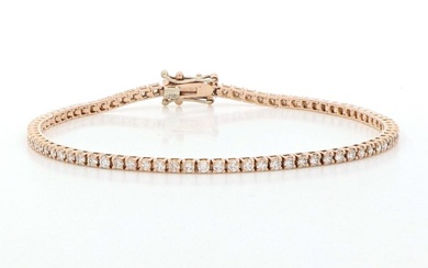No Reserve Price - Bracelet - 18 kt. Rose gold - 2.80 tw. Diamond (Natural)