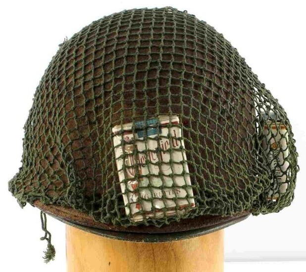 POST WWII US ARMY M1 HELMET W NETTING & LINER