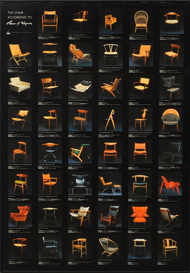 POSTER, offset printing, Wegner, Limited, For the exhibition: The chair according to Hans J. Wegner.