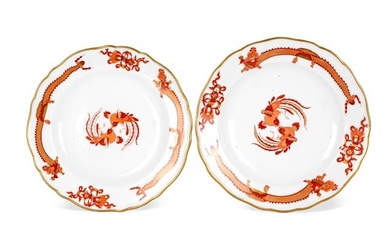 Pair of plates with Chinese decoration, Meissen