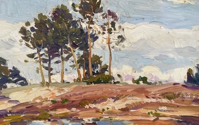 Paul Mathieu (1872-1932) - Tall Trees Landscape