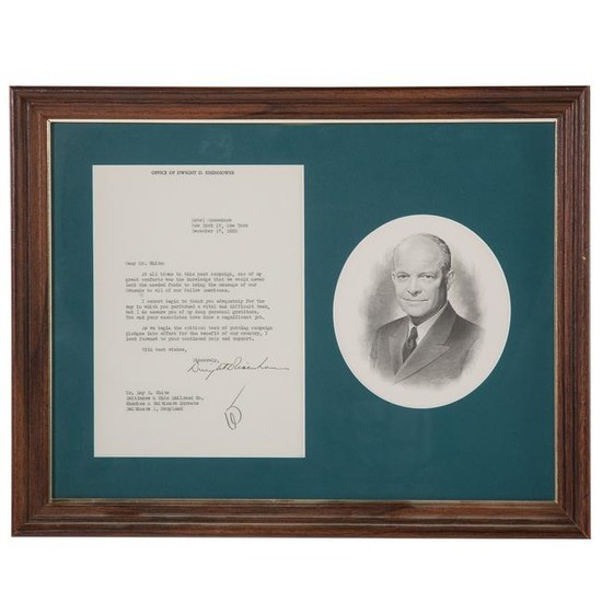 President Dwight Eisenhower Thank You Letter