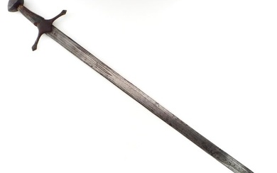 RARE Massive 17-18th C. Scottish CLAYMORE Sword with Celtic Style Decorations