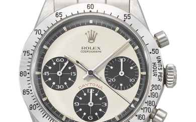 ROLEX. AN EXTREMELY RARE AND PROBABLY UNIQUE STAINLESS STEEL CHRONOGRAPH...