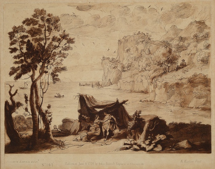 Richard Earlom (1743-1822) after Claude Lorrain , mezzotint...