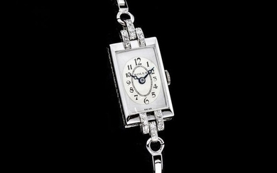 Rolex - Art Deco Platinum Diamond Watch - Women - 1930