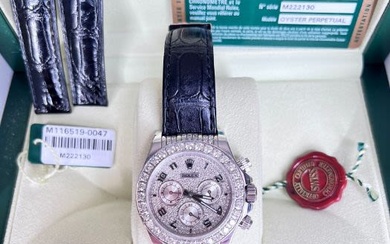 Rolex Daytona 18Ct White Gold And Diamond Chronograph-Wristwatch