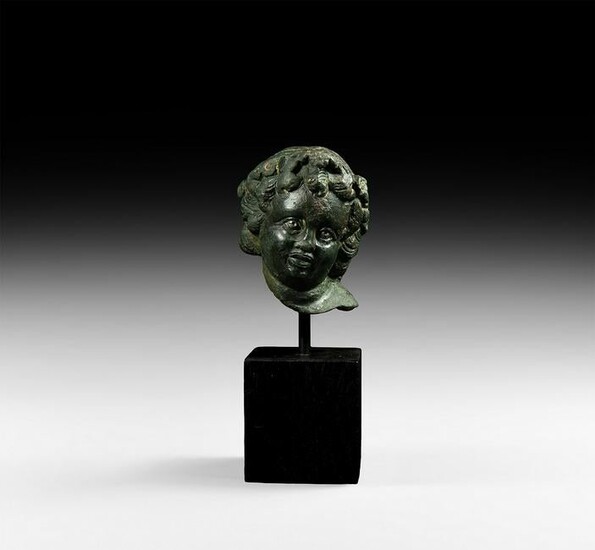 Roman Head of child Bacchus with Inlaid Eyes