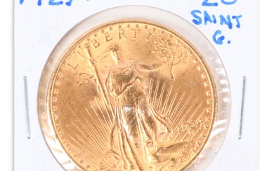 SAINT GAUDENS $20 GOLD PIECE, 1924