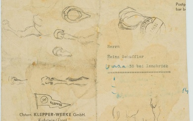 SCHEFFLER (20th), Studies of horse hooves, around 1900, Pencil