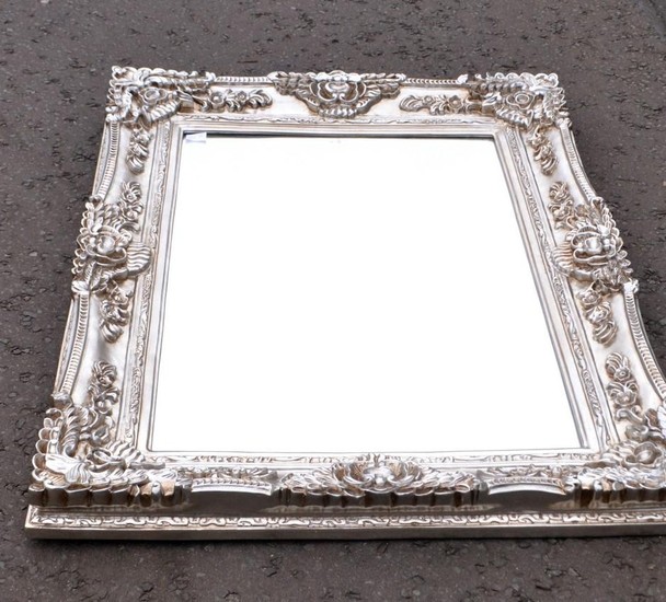 STUNNING QUALITY Large silver style framed wall mirror 120cm...