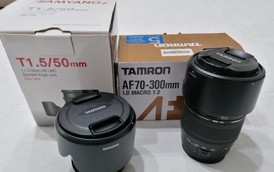 Samyang Optics 50mm T/1.5 AS UMC CINE + Tamron AF 70-300mm F/4-5,6