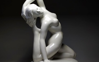 Sándor Oláh (1907-1983) - Female Nude - Porcelain