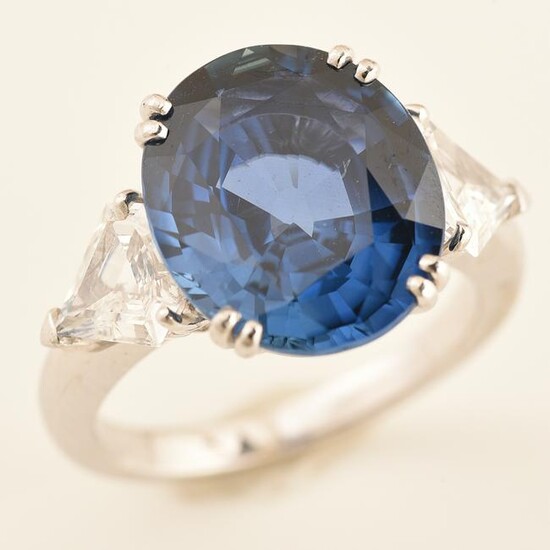 Damiani Sapphire, Diamond, 18k White Gold Ring.