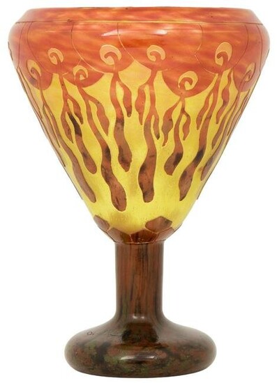 Schneider Le Verre Francais Glass Vase