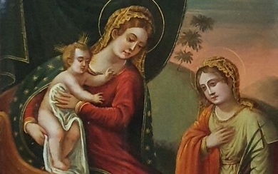 Scuola italiana, XIX secolo - Madonna con bambino