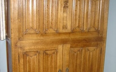 Secondary cupboard - from a presbytery - Gothic Style - Oak - 19th century