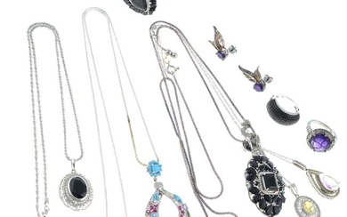 Selection of gem-set jewellery