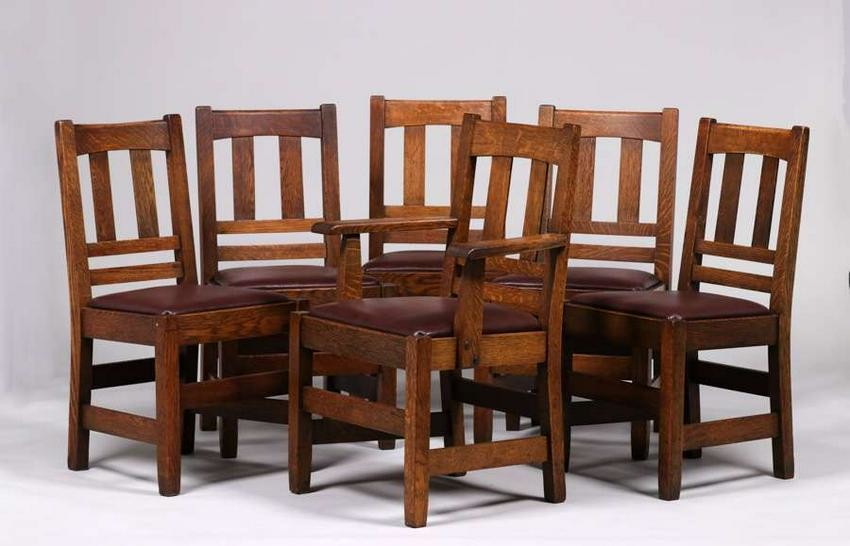 Set of 6 Stickley Brothers Dining Chairs