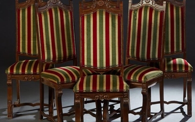 Set of Six Spanish Renaissance Style Dining Chairs