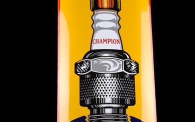Sign - Champion - Champion SPARK PLUGS XL enamel sign, 700mm