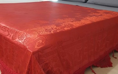 Silk bedspread with fringes - Silk - 1920-1949