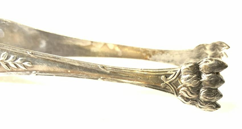 Silver Plated Claw Foot Vintage Tongs