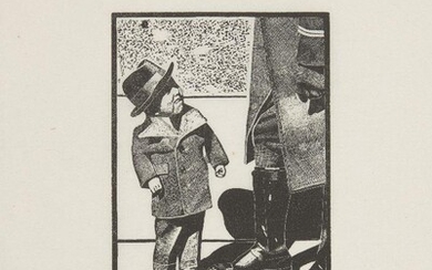 Sir Peter Blake CBE RDI RA, British b.1932- Tiny T.N.T Tantrum, The Pocket Prince, A Midget Wrestler, 1973; woodcut on japan, signed, dated and inscribed A/P in pencil, an Artist's Proof aside from the edition of 100, sheet 21.8 x 16.2 cm...