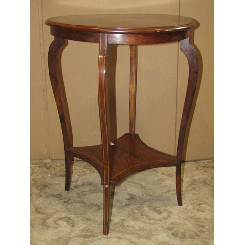 Small Edwardian rosewood occasional table, the circular top ...