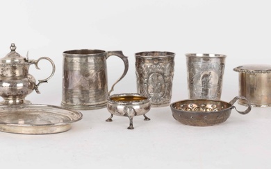 Small collection of antique silver, 18th and 19th centuries (8)
