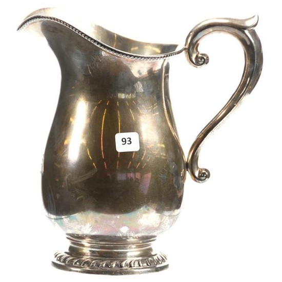 Sterling Silver Water Pitcher Marked Ellmore Silver