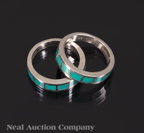 Sterling Silver and Turquoise Guard Rings