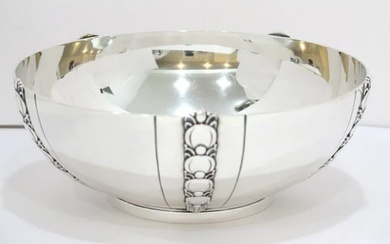TIFFANY & CO. STERLING SILVER ANTIQUE ART DECO SERVING BOWL