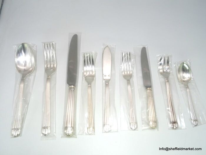 Table service for 12, Christofle (108) - Silverplate