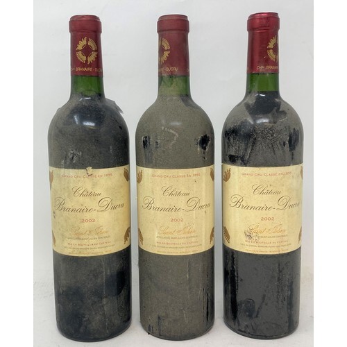 Three bottles of Chateau Branaire Ducru, 2002 (3)