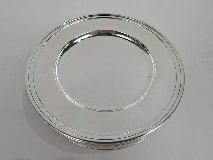 Tiffany Plates 20198 Antique Modern Bread Butter American Sterling Silver