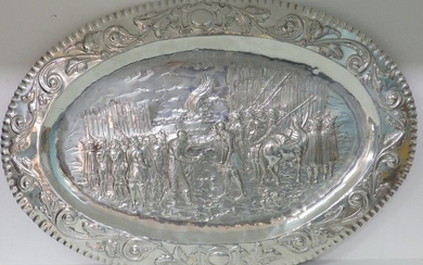 Tray - .800 silver - 1.230 gr. - Spain - First half 20th century