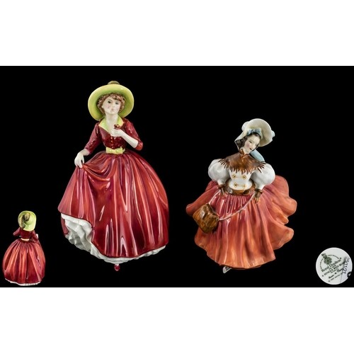 Two Royal Doulton Lady Figurines. comprising 'A Single Red R...