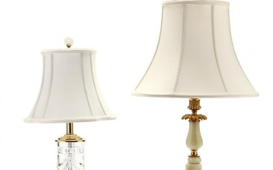 Two Small Table Lamps, including Waterford