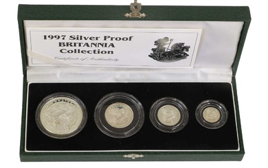 UK, Silver Proof Britannia Collection 1997, 4 coin set comprising;...