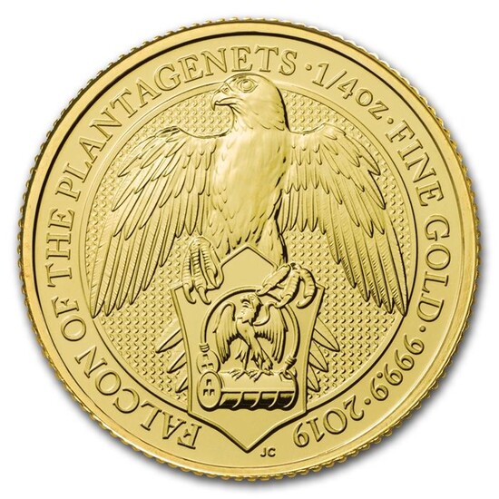 United Kingdom - 25 Pound 2019 Falcon of the Plantagenets - ¼ oz - Gold